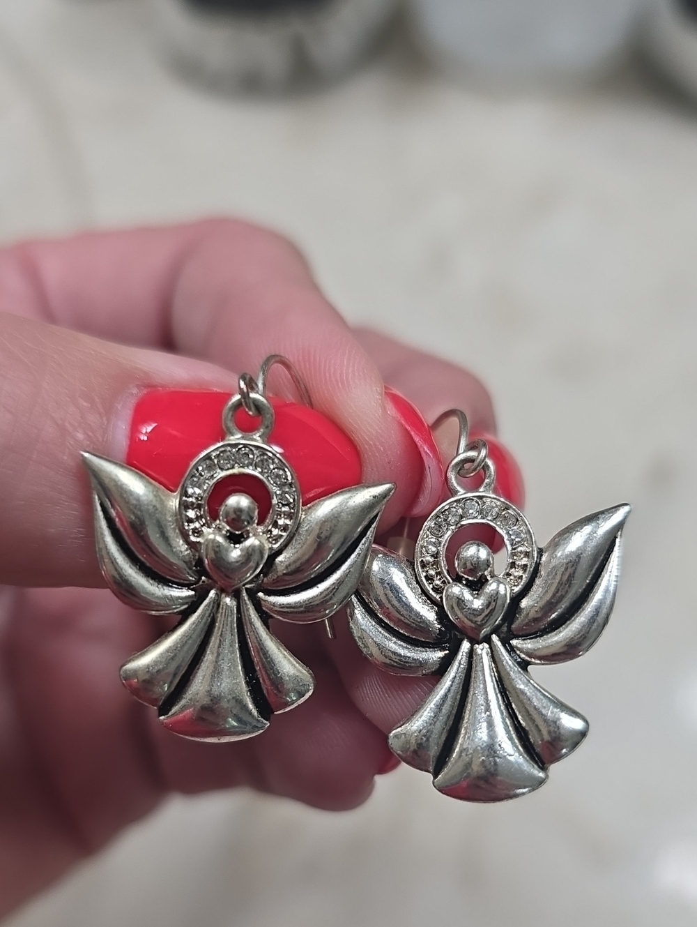 Sterling Silver Angel Earrings